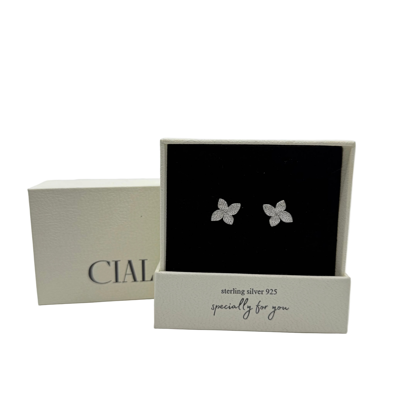 Flower Pave Moissanite Studs