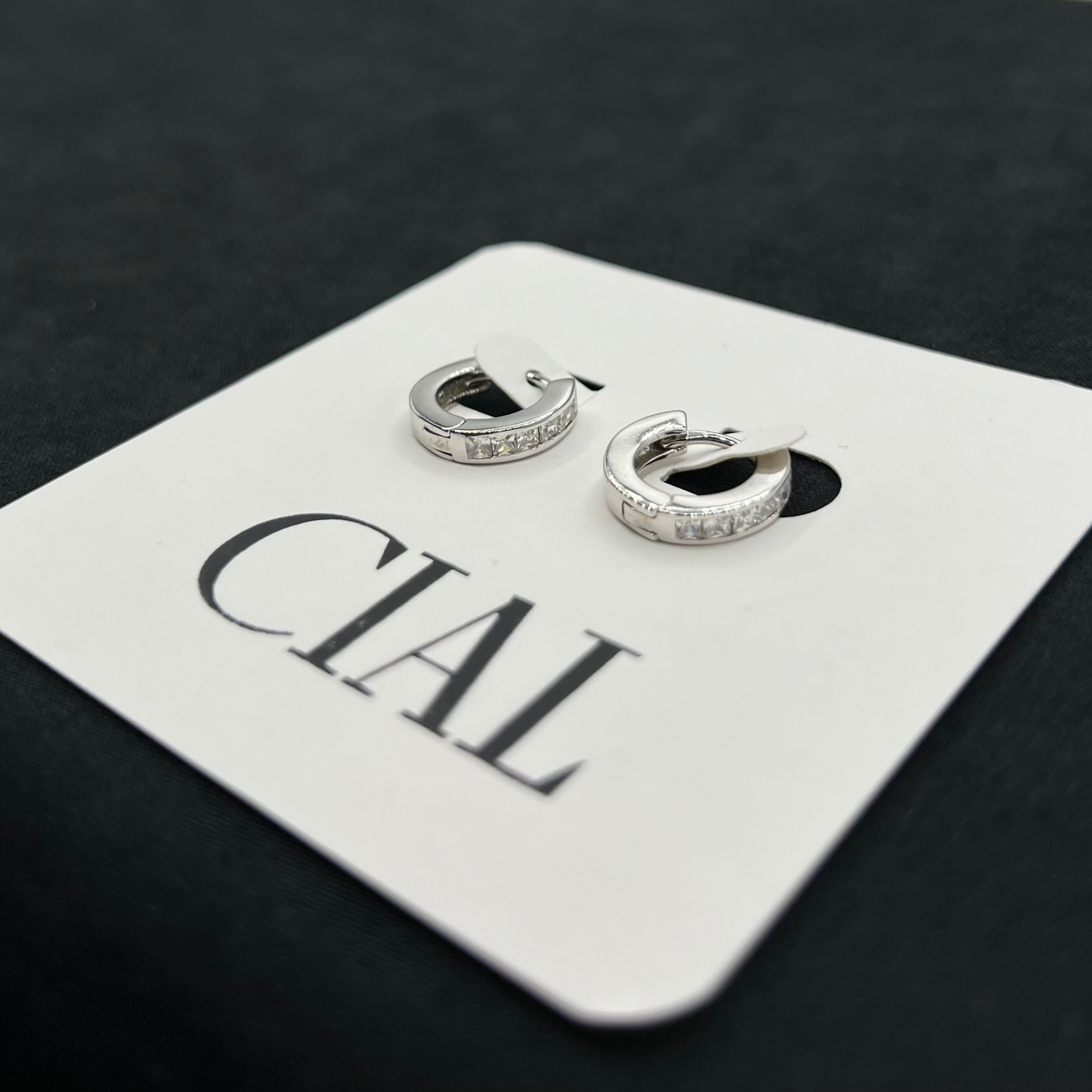 Shiny Huggie Hoop Earrings