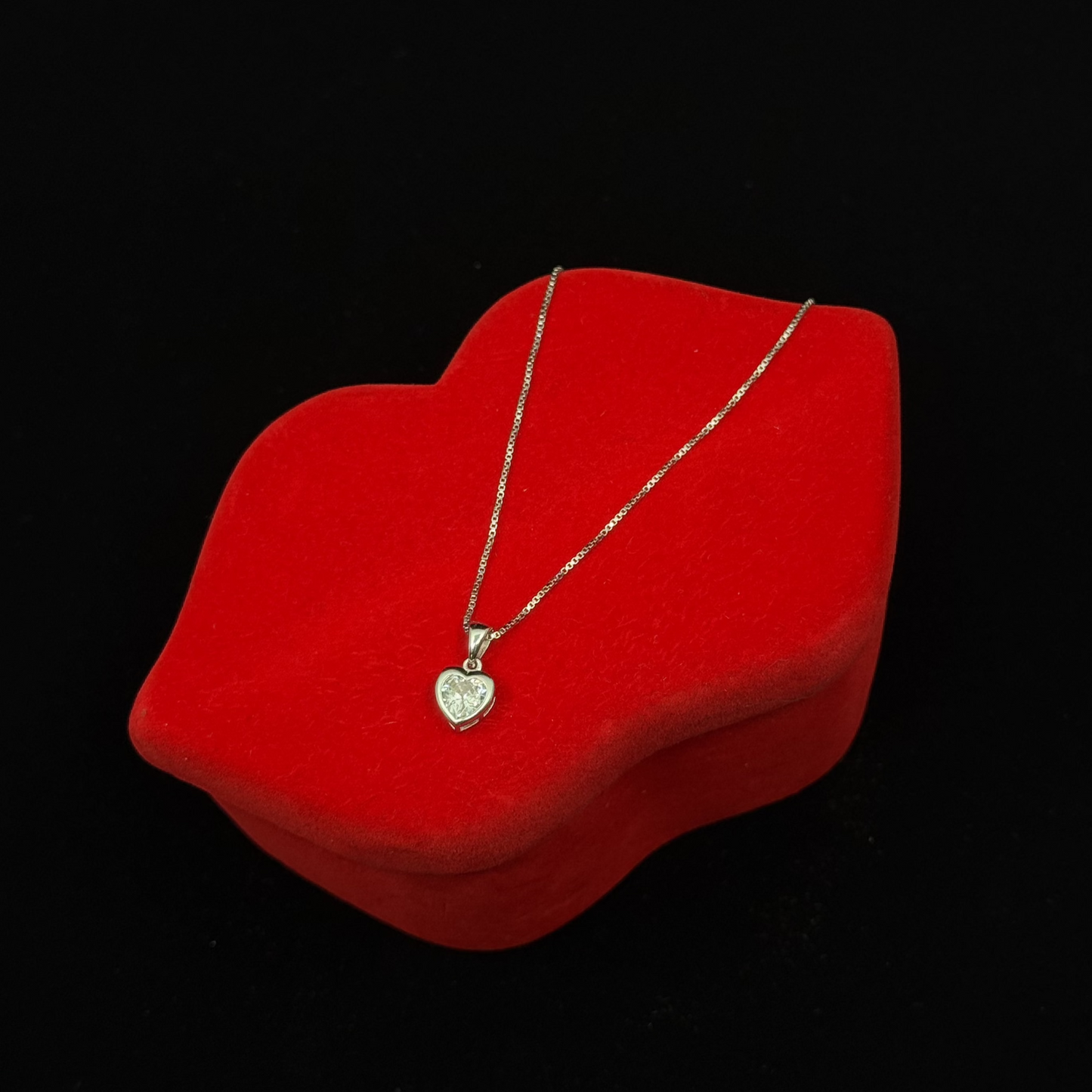 Bezel Heart Necklace