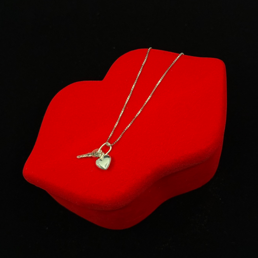 Heart and Key Necklace