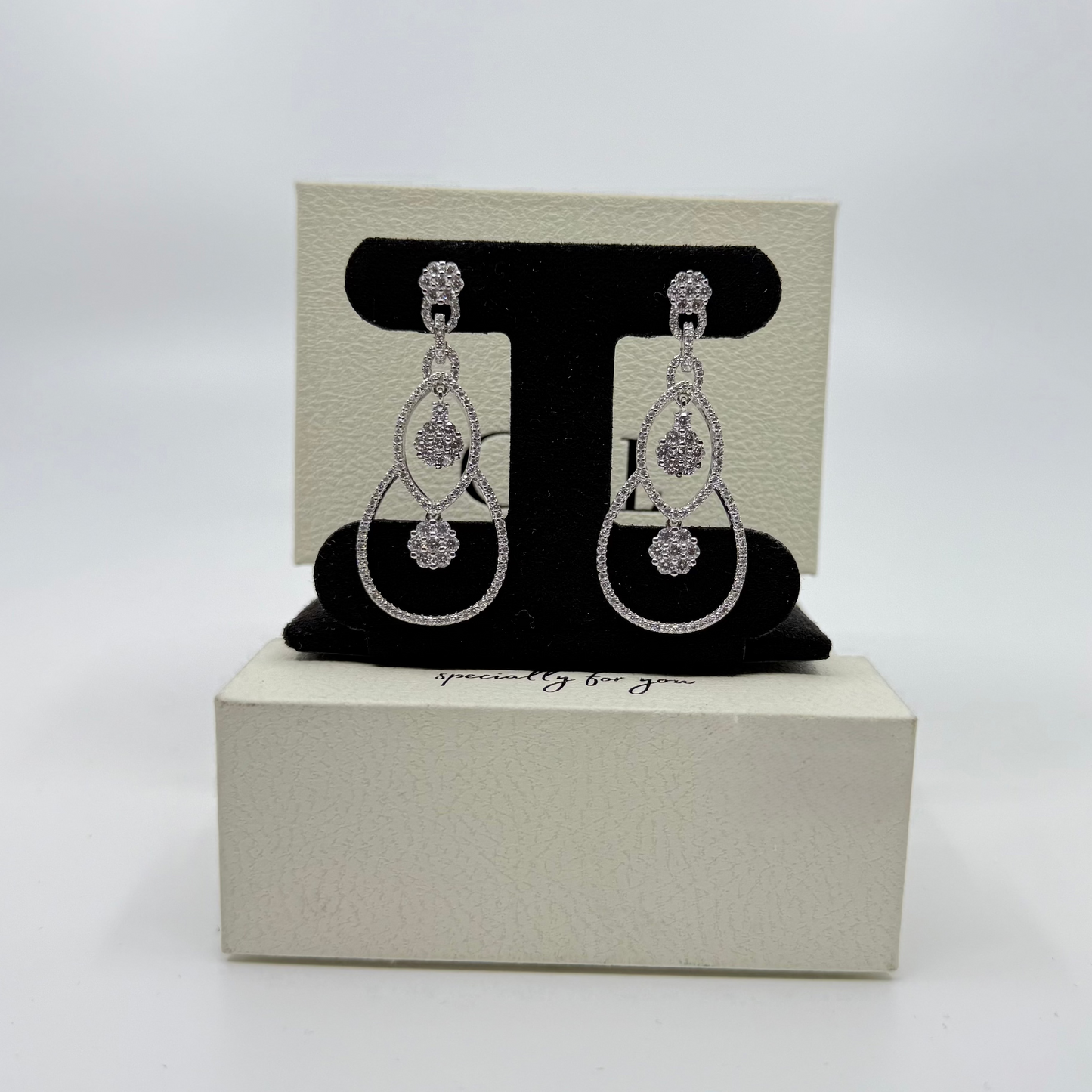 3Tier Flower Drop Earrings
