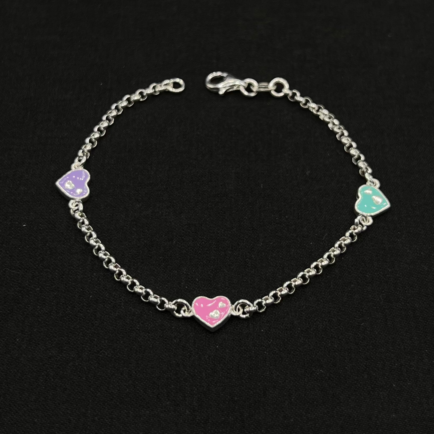 Kids Heart Enamel Bracelet