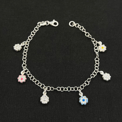 Kids Flower Charm Bracelet