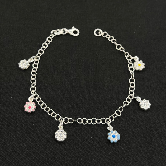 Kids Flower Charm Bracelet