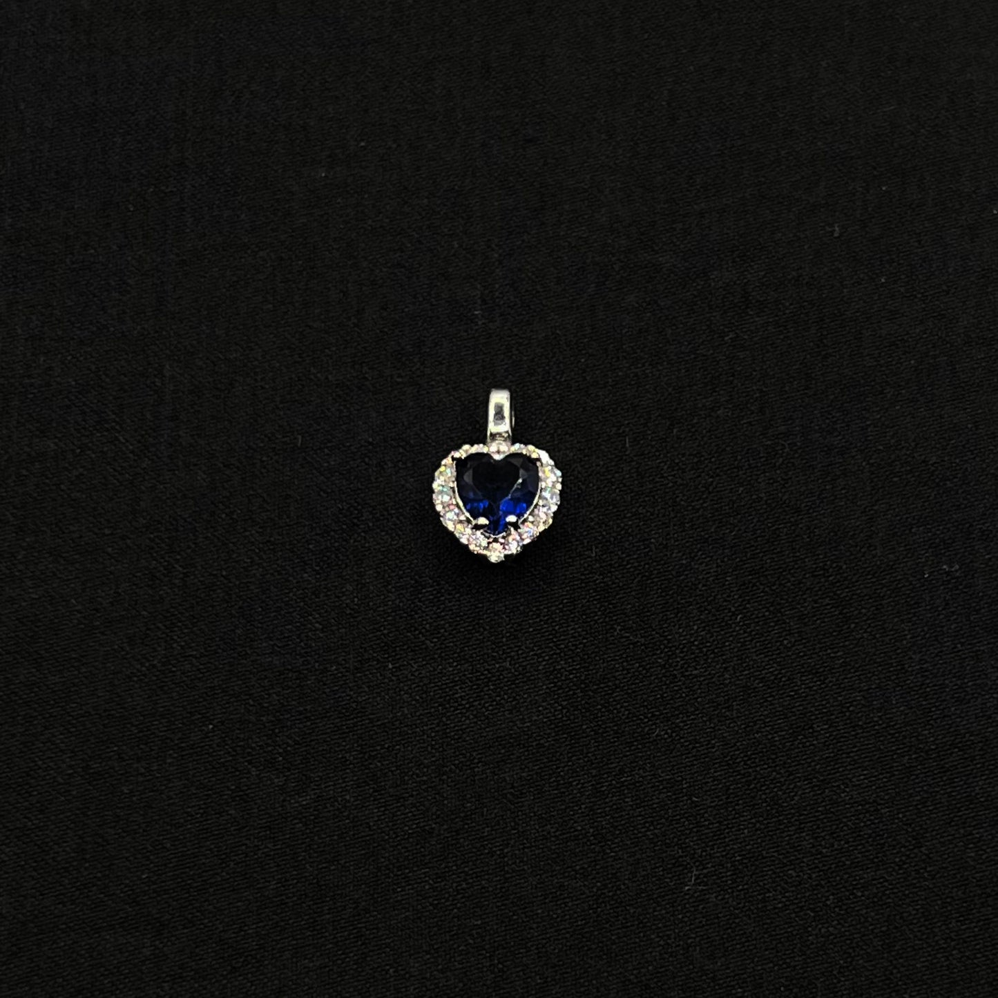 Blue Heart Halo Pendant