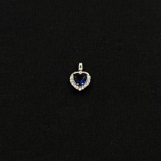 Blue Heart Halo Pendant